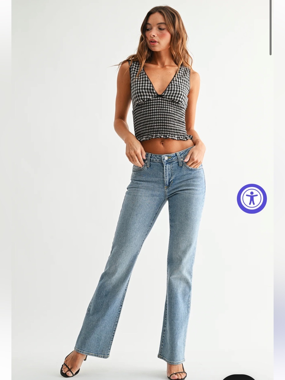 Just Black Light Blue Boot-Cut Jeans
